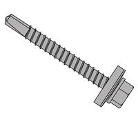 Forgefix Techfast Roofing Sheet To Steel Hex Screw & Washer No.3 Tip 5.5 X 32Mm Box 100 in Silver Forgefix Silver