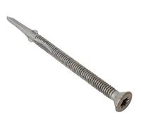 Forgefix Techfast Timber To Steel Csk/Wing Screw No.3 Tip 5.5 X 110Mm Box 50 in Silver Forgefix Silver