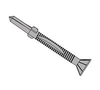 Forgefix TechFast Timber to Steel CSK/Wing Screw No. 5 Tip 5.5 x 40mm Box 100