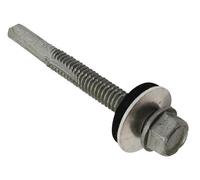 Forgefix Tfhw16Sd5560H Techfast Roofing Sheet To Steel Hex Screw & Washer No.5 Tip 5.5 X 60mm Box 100 Fortfhw5560H