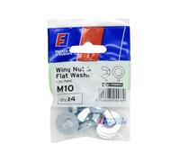 Forgefix Wing Nut & Washer M10 ForgePack 4, provide a convenient alternative to standard Hex Nuts, and allow hand tightening.