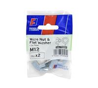 Forgefix Wing Nut & Washer M12 ForgePack 2, provide a convenient alternative to standard Hex Nuts, and allow hand tightening.