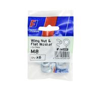 Forgefix Wing Nut & Washer M8 Forgepack 6 FPKWNW8