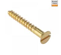 F&F Wood Screw CSK18BR Solid Brass Countersunk Head 1" x 8 Box of 200