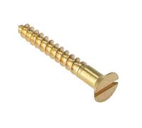 ForgeFix Wood Screws - Solid Brass | 1 1/2" x 8 | Countersunk | Box 200
