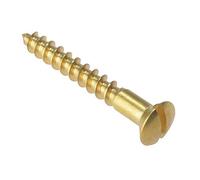 ForgeFix Wood Screws - Solid Brass | 1 1/2" x 8 | Raised Head | Box 200