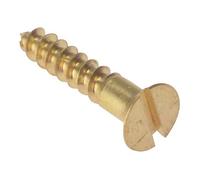 ForgeFix Wood Screws - Solid Brass | 1" x 4 | Countersunk | Box 200