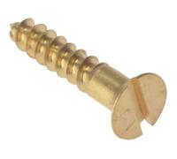 ForgeFix Wood Screws - Solid Brass | 3/4" x 6 | Countersunk | Box 200