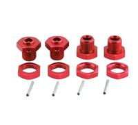 Forgekael 17mm Metal Wheel Hex Hub Adapter With Nut For 3S 1 8 4x4 3S 4x4 550 Mega RC Car Models Aftermarket(Red)