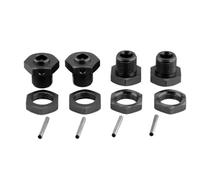 Forgekael 17mm Metal Wheel Hex Hub Adapter With Nut For 3S 1 8 4x4 3S 4x4 550 Mega RC Car Models Aftermarket(Black)
