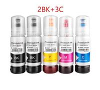 Forgekael 544 T544 Color Compatible Bottle Water Based Refill Ink 4-pack Compatible With Printer Supplies L1210 L1250 L3110 L3150 L3210 L3250(2BK3C)
