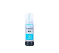 Forgekael Color Water Based Bottle Refill Bulk Inkjet Ink 108 4x Compatible With L8050 L18050 Printer Supplies For Part Number 108(1PC Light Cyan)