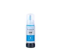 Forgekael Color Water Based Bottle Refill Bulk Inkjet Ink 108 4x Compatible With L8050 L18050 Printer Supplies For Part Number 108(1PC Cyan)