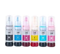 Forgekael Color Water Based Bottle Refill Bulk Inkjet Ink 108 4x Compatible With L8050 L18050 Printer Supplies For Part Number 108(1Set)