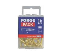 Forgefix FPCSK348BR Wood Screw Slotted Csk Brass 3/4In X 8 Forgepack 20