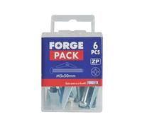 Forgepack FPTOG350 Plasterboard Spring Toggles - Zinc Plated M3 X 50Mm (Pack Of 8)