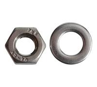 ForgePack Hexagonal Nuts & Flat Washers | M6 | A2 Stainless Steel | Pack 20