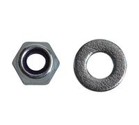 ForgePack Hexagonal Nylon Locking Nuts & Washers | M4 | Zinc Plated | Pack 50