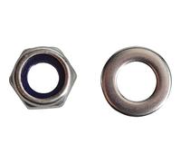 ForgePack Hexagonal Nylon Locking Nuts & Washers | M6 | A2 Stainless Steel | Pack 20