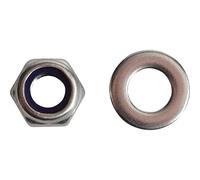 ForgePack Hexagonal Nylon Locking Nuts & Washers | M8 | A2 Stainless Steel | Pack 12