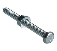 ForgePack High Tensile Set Screws w/Nuts & Washers | M6 x 60mm | Zinc Plated | Pack 4