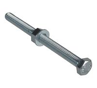 ForgePack High Tensile Set Screws w/Nuts & Washers | M8 x 100mm | Zinc Plated | Pack 2