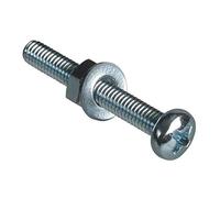 ForgePack Machine Screws w/Nuts & Washers | M4 x 30mm | Zinc Plated | Pack 12