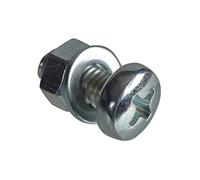ForgePack Machine Screws w/Nuts & Washers | M5 x 12mm | Zinc Plated | Pack 14
