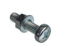 ForgePack Machine Screws w/Nuts & Washers | M5 x 20mm | Zinc Plated | Pack 10