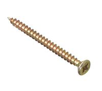 ForgePack Multi-Purpose Single Thread Screws | 4.0 x 50mm | Zinc Yellow Passivated | Pack 15