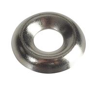ForgePack Screw Cup Washers | No. 10's | Solid Brass, Nickel Plated | Pack 20