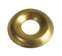 ForgePack Screw Cup Washers | No. 10's | Solid Brass, Polished | Pack 20