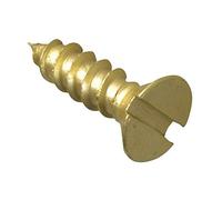 ForgePack Wood Screws - Solid Brass | 1/2" x 6 | Solid Brass | Pack 40