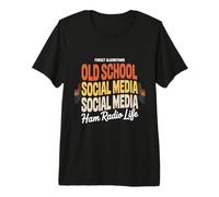 Forget Algorithms Old School Social Media Radio Premium T-Shirt