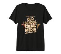 Forget Algorithms Old School Social Media Radio Premium T-Shirt