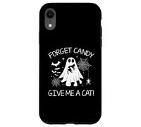 Forget Candy Give Me A Cat Funny Boo Ghost Holding Black Cat Case for iPhone XR