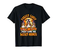 Forget Candy Give Me Basset Hounds Halloween Cosplay Witch T-Shirt