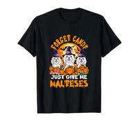Forget Candy Give Me Malteses Halloween Cosplay Witch T-Shirt