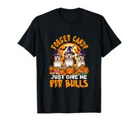 Forget Candy Give Me Pit Bulls Halloween Cosplay Witch T-Shirt