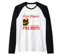Forget Glass Slippers This Princess Wears Fire Boots Raglan Baseball Tee