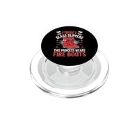 Forget Glass Slippers This Princess Wears Fire Boots Womens PopSockets PopGrip for MagSafe