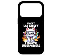Forget Lab Safety I Want Superpowers Cat Funny Science Jokes Case for iPhone 17 Pro