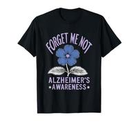 Forget Me Not Alzheimer's Awareness Colorful Design T-Shirt