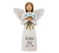 Forget Me Not Angel Figurine, Forget Me Not Memorial Gift, Hand-Painted Small Resin Statue Holding a Heart, for Mum, Thanksgiving Presents, Home Decor Ornament