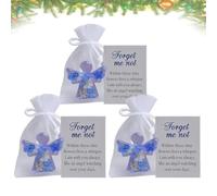 Forget Me Not Angel Gift,Angel Pocket Hug Keepsake with Warm Card,Sympathy Bereavement Angel Acrylic Memorial Gift,Pocket Angels in Memory of the Dead,Memorial Keepsake Gift for Loved Ones (3 PCS)