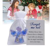 Forget Me Not Angel Gift,Angel Pocket Hug Keepsake with Warm Card,Sympathy Bereavement Angel Acrylic Memorial Gift,Pocket Angels in Memory of the Dead,Memorial Keepsake Gift for Loved Ones (1 PCS)