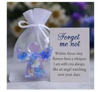 Forget Me Not Angel Gift, Sympathy Bereavement Gift Angel Acrylic Memorial Gift for Loss of Loved One Remember Me Grieving Keepsake for Friend Family