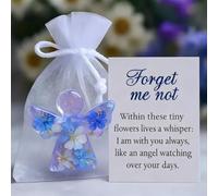 Forget Me Not Angel Gifts,Angel Pocket Hug Keepsake with Warm Card,Pocket Angels In Memory Of The Dead,Angels Statue Sympathy Gifts,Memorial Comfort Keepsake Gift for Loved Ones