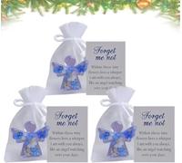 Forget Me Not Angel Keepsake Gift, Hanging Ornament With Intricate Flower Accents, with Inspirational Message Card (3)