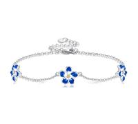 Forget Me Not Bracelet S925 Sterling Silver forget Me Not Flowers Jewellery for Women